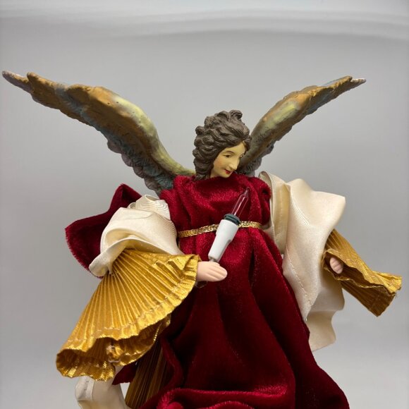 Vintage Christmas Angel Tree Topper Christmas Decor with Lights Not Working - Picture 2 of 16